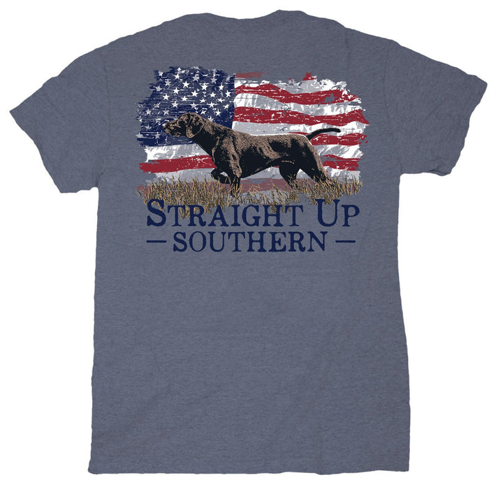 Straight Up Southern Pointer Flag Youth Short Sleeve T-shirt