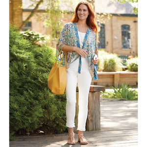 White pants clearance with fringe bottom