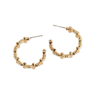 COCO & CARMEN CROSS HOOP - GOLD