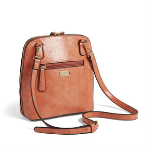 COCO & CARMEN ITALIAN COMMUTER CROSSBODY - CORAL