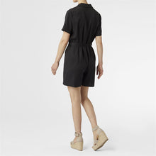 Load image into Gallery viewer, COCO &amp; CARMEN BELLAMY BUTTON FRONT UTILITY ROMPER - BLACK
