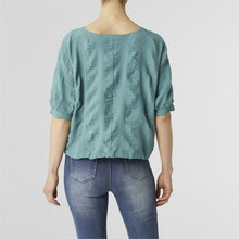 Load image into Gallery viewer, COCO &amp; CARMEN SUZETTE DRAWSTRING WAIST TOP - TEAL