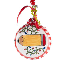 Load image into Gallery viewer, Glory Haus Teacher Pencil Ornament