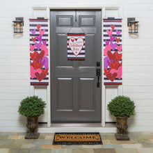 Load image into Gallery viewer, EVERGREEN VALENTINES HEARTS AND STRIPES DOOR BANNER KIT
