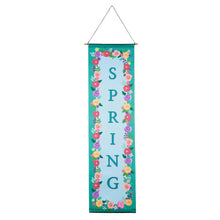 Load image into Gallery viewer, EVERGREEN WELCOME SPRING FLORAL DOOR BANNER KIT