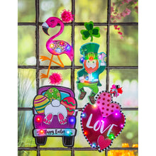 Load image into Gallery viewer, EVERGREEN HEART AND LOVE LED WINDOW DÉCOR