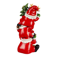 Load image into Gallery viewer, EVERGREEN 11&quot;H LED BATTERY OPERATED STACKED SANTAS GARDEN STATUARY