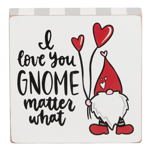 I Love You Gnome Block Canvas