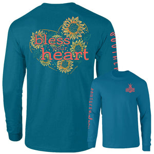 Southernology Sunflower Bless Your Heart Long Sleeve T-shirt