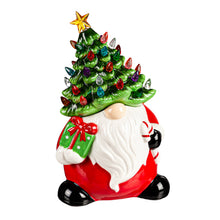 Load image into Gallery viewer, EVERGREEN LED CERAMIC GNOME COOKIE JAR