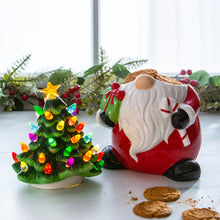 Load image into Gallery viewer, EVERGREEN LED CERAMIC GNOME COOKIE JAR