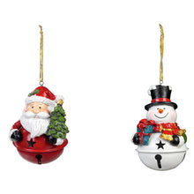 Load image into Gallery viewer, EVERGREEN ASSORTED POLYRESIN HOLIDAY ICONS ON BELLS ORNAMENT