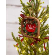 Load image into Gallery viewer, EVERGREEN WOOD BASKET WITH SENTIMENT AND ARTIFICIAL