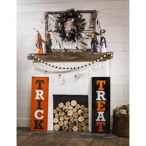 Evergreen Reversible Harvest/Halloween Wooden Mantel/Wall Sign, Set of 2