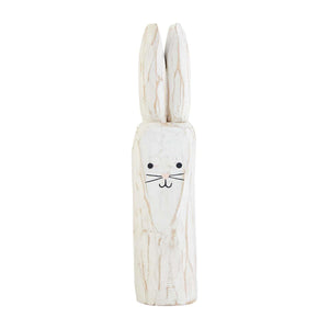 MUD PIE SMALL BUNNY WOOD BLOCK SITTER