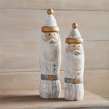 Load image into Gallery viewer, MUD PIE PAULOWNIA WOOD SANTA WOOD SITTER