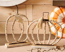 Load image into Gallery viewer, MUD PIE LARGE BEADED PUMPKIN SITTER