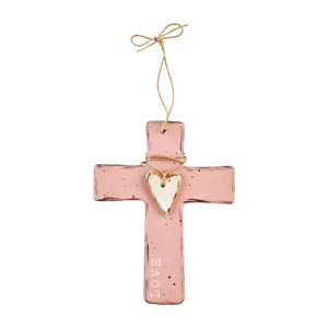 MUD PIE LOVE STONEWARE CROSS