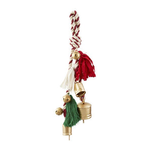 MUD PIE GOLD TASSEL BELL DOOR HANGER