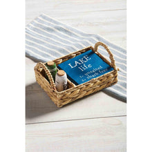 Load image into Gallery viewer, MUD PIE LAKE SALT/PEPPER &amp; NAPKIN BASKET SET