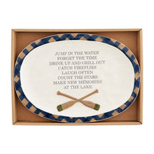 Load image into Gallery viewer, Mud Pie Lake Oar Small Sentiment Platter