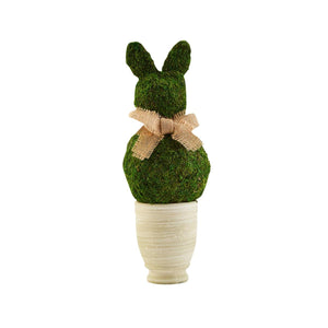 MUD PIE SMALL PRESERVED MOSS BUNNY POT