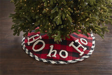 Load image into Gallery viewer, MUD PIE HO HO HO CHECK TREE SKIRT