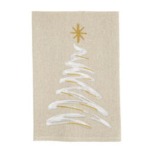 Load image into Gallery viewer, MUD PIE TREE XMAS HAND-PAINTED TOWEL