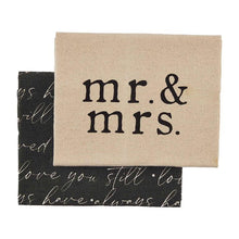 Load image into Gallery viewer, MUD PIE MR AND MRS TOWEL SET