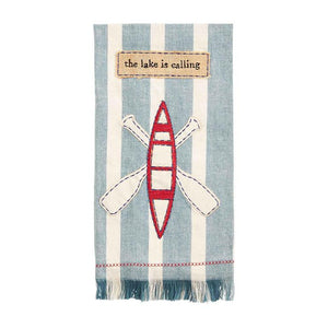 MUD PIE LAKE IS CALLING APPLIQUE TOWEL