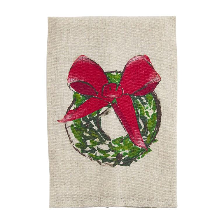 MUD PIE WREATH FARM PAINTED TOWEL