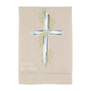 MUD PIE CROSS PAINTED TOWEL