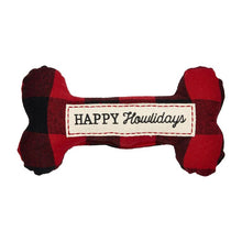 Load image into Gallery viewer, MUD PIE HOLIDAY ASSORTED SQUEAKER DOG BONE TOYS