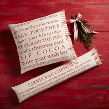 Load image into Gallery viewer, MUD PIE SQUARE FARM CHRISTMAS DEFINITION PILLOW