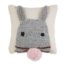 Load image into Gallery viewer, MUD PIE BUNNY FACE MINI HOOK PILLOW
