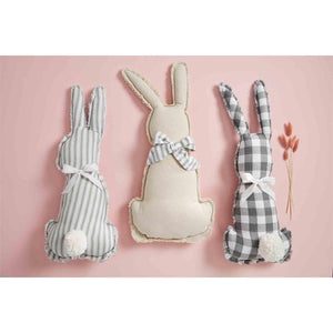 MUD PIE NATURAL CANVAS BUNNY PILLOW