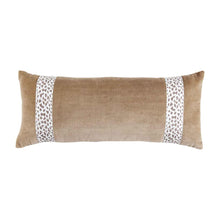 Load image into Gallery viewer, MUD PIE LUMBAR LEOPARD TRIM PILLOW