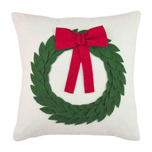 Load image into Gallery viewer, MUD PIE FELTED WREATH PILLOW