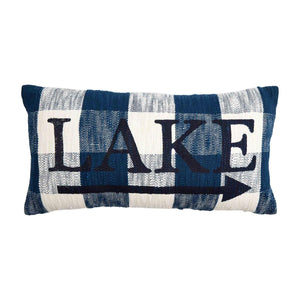 Mud Pie Lake Jute Back Lake Pillow