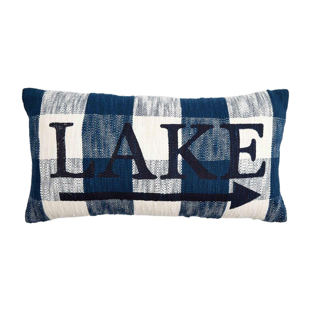 Mud Pie Lake Jute Back Lake Pillow