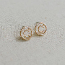 Load image into Gallery viewer, MICHELLE MCDOWELL LUNA INITIAL EARRINGS