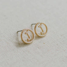 Load image into Gallery viewer, MICHELLE MCDOWELL LUNA INITIAL EARRINGS