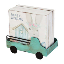 Load image into Gallery viewer, Mud Pie Bunny Truck Coaster Set