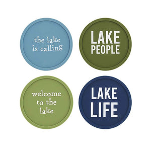 MUD PIE LAKE SILICONE COASTER SET