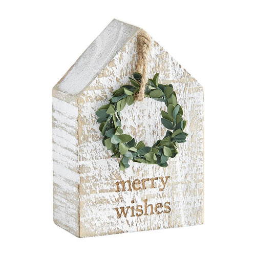 MUD PIE MERRY WREATH SITTER PLAQUE