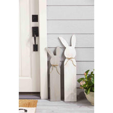 Load image into Gallery viewer, MUD PIE SMALL BUNNY WOOD PLANK DECOR