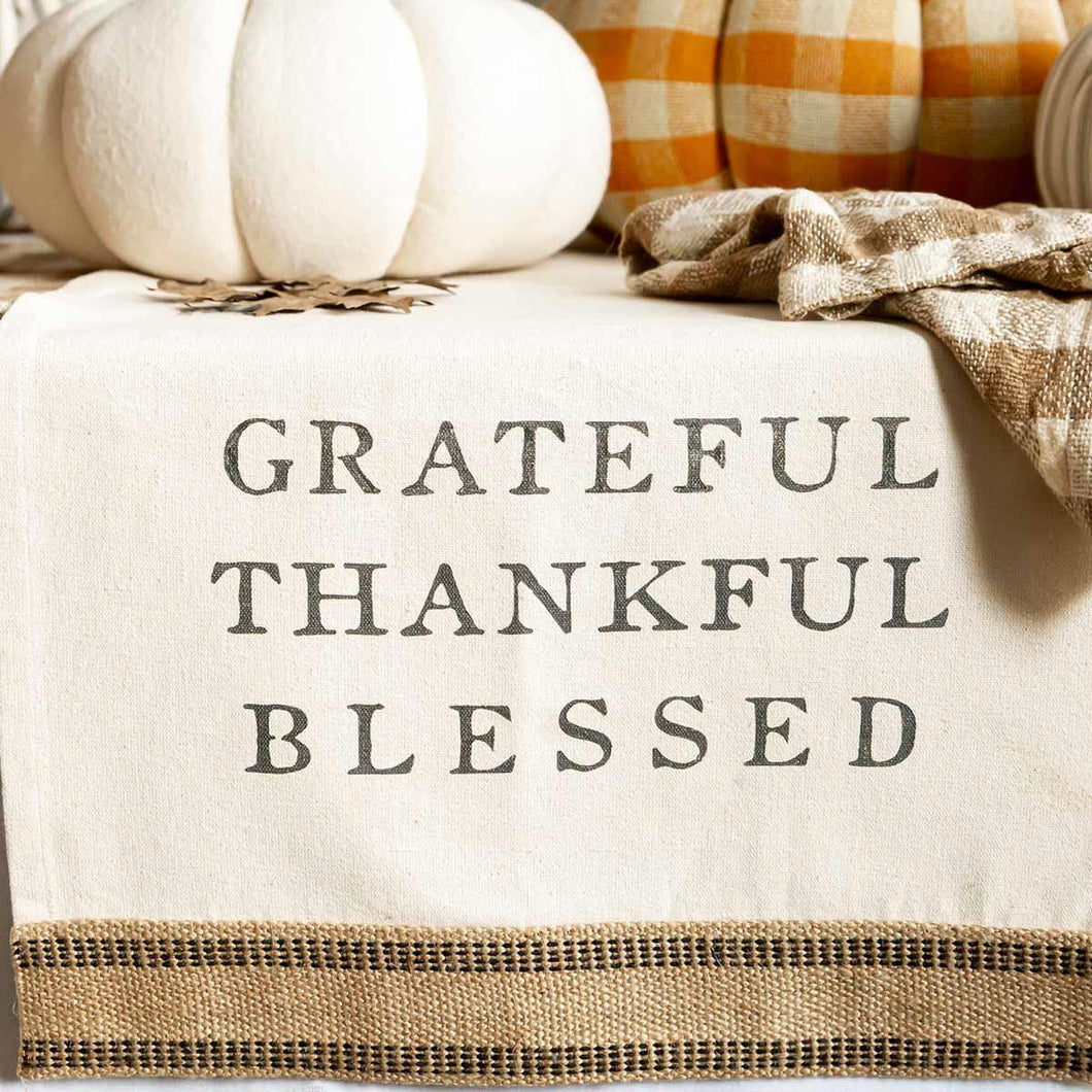 MUD PIE THANKFUL TABLE RUNNER