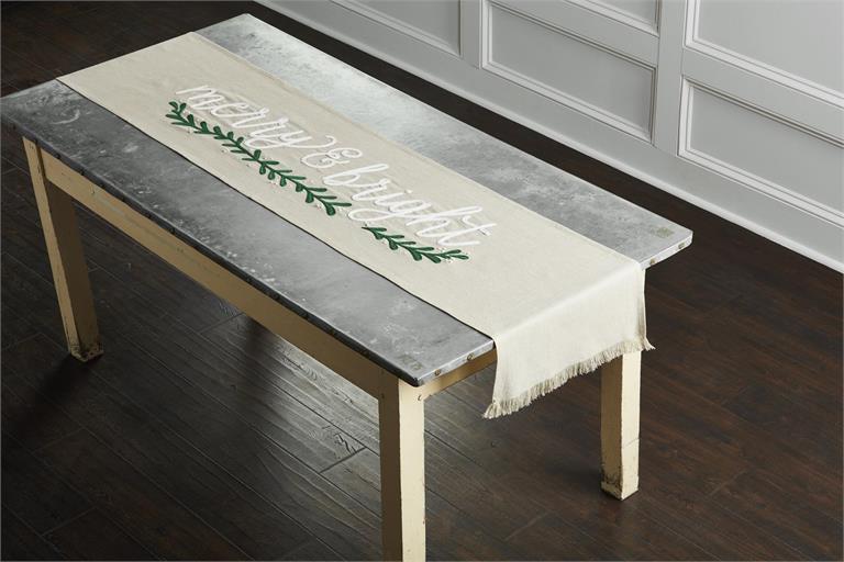 MUD PIE MERRY & BRIGHT TABLE RUNNER