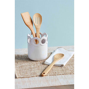 MUD PIE SCALLOPED UTENSIL HOLDER