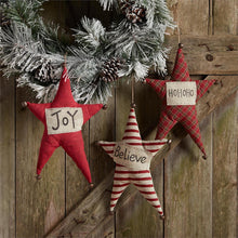 Load image into Gallery viewer, MUD PIE HO HO STAR FABRIC HANGER